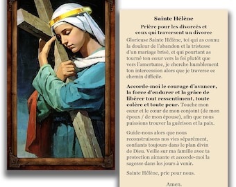 Imagen pieuse Sainte Hélène - Prière pour les divorcés et ceux qui traversent un divorcio - (Téléchargement numérique)