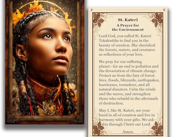 Estampa de Santa Catalina - Oración por el Medio Ambiente - (Descarga digital)