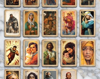 19 Holy Prayer Cards – Catholic Saints Set for Every Need & Circumstance