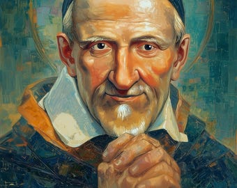 San Vicente de Paul - Impresión de arte - (Descarga digital)