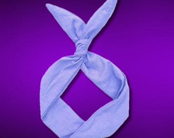 Haarband aus lavendelfarbenem Leinendraht: Handgefertigtes Boho-Haarband