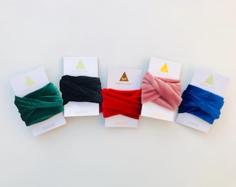 Samt Wired Hair Wrap - Pferdeschwanz Twist, Scrunchie Alternative