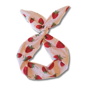 Juicy Strawberry Wire Headband - Fun Pink Accessory for Your Hair, Nurse Headband