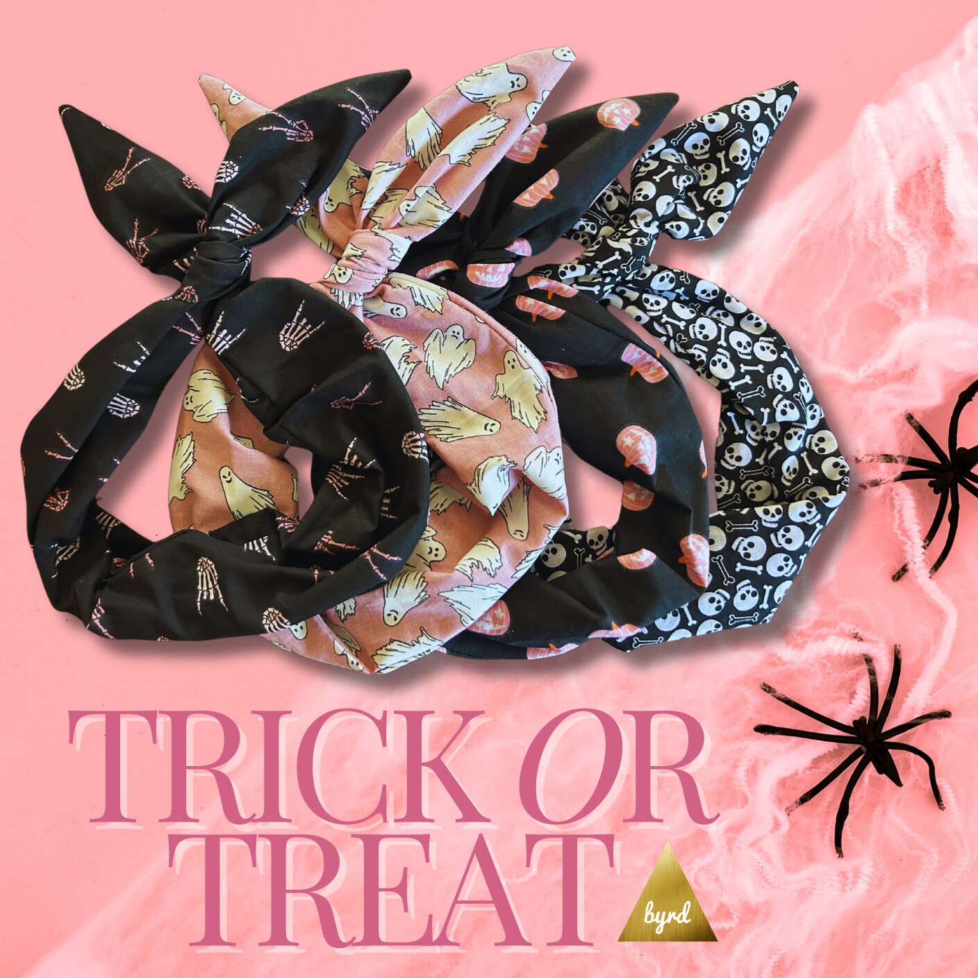 Pink Ghost Headband, Glow in the Dark, Halloween Wired Hair 