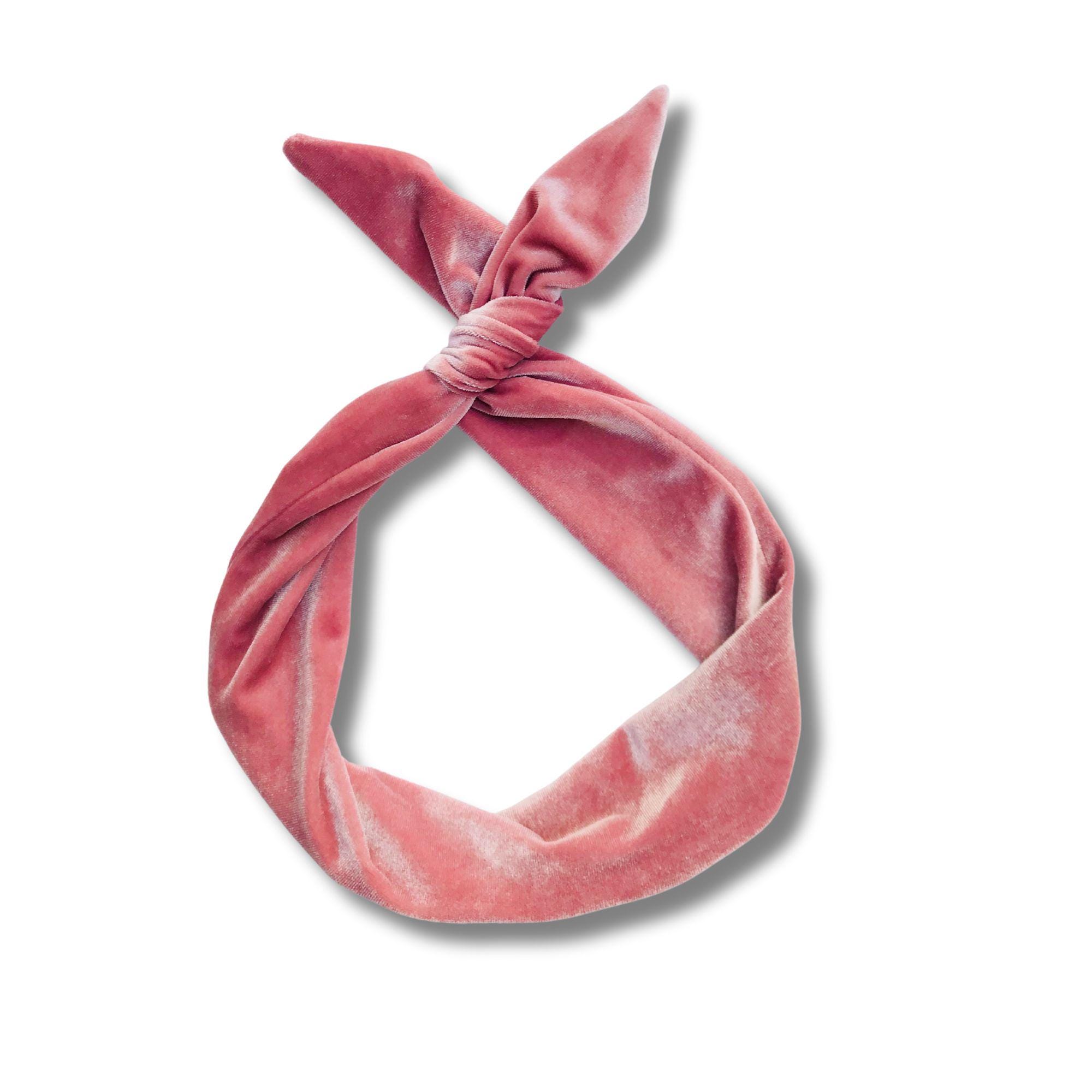 Blush  Twisted Wide Velvet Headband Blush Pink Velvet Twist Headband: Versatile Wired Hair  main image 4