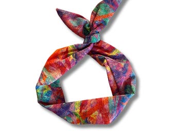 90er Jahre Haarband - Retro Regenbogen Print - Haarband - Accessoire