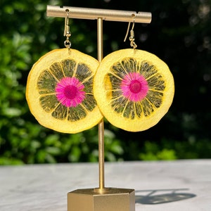 Blumenohrringe Gänseblümchen – Vintage-Design In Leuchtendem Gelb, Für Partys & Festivals