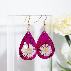 Real dragon fruit earrings, Resin pitaya flower earring, Pressed fruit  flower earrings, Teardrop dried fruit earring, Birthday gift for her