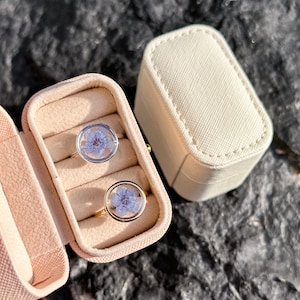 Real Forget me not Ring, Pressed Real Flower Ring, Nature Wedding Ring,Jewelry Box,Resin Ring,Valentine&#39;s Day Gift,Adjustable Wedding Gift