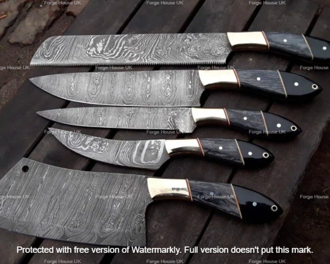 Bbq Custom Handmade Damascus Chef Set Kitchen Use Set Best Etsy UK