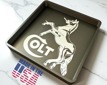 Bandeja de mantenimiento EDC con temática de armas de fuego Colt