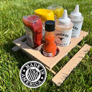 Mini Picnic Table Condiment Spice Rub Organizer Display