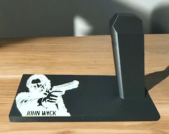 Expositor Heckler & Koch P30L John Wick en blanco y negro - Expositor de armas personalizado