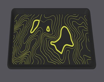 Custom Theme XL Maintenance EDC Valet Dump Tray- Custom Black and OD Green and Shiny Gold