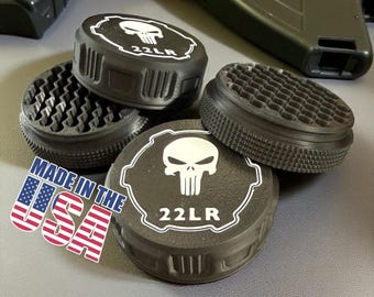 Mini estuche de almacenamiento de 22 litros con tapa de rosca y punteado en los laterales. Apilable.