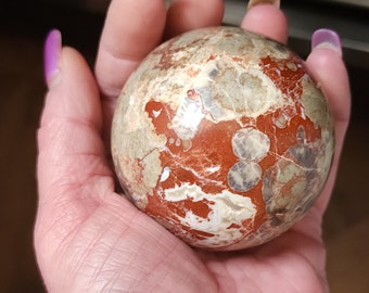 Brecciated Jasper Sphere / Crystal Sphere / 2.6in