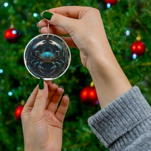 Cancer Ceramic Ornament, Horoscope Gift, For Her & For Him Gift, Horoscope Signs Collection, Ceramic Ornament