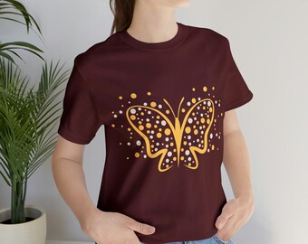 T-shirt Cotton Iron Butterfly Dollywood - Unisexe - Tailles S à 5XL - Motif Tour 2024 - Imprimé USA