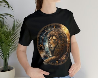 Leo Zodiac Sign T-Shirt, Hemelse Shirt, Retro Zodiac Tee, Vintage Feel Shirt, Astrologie T-Shirt, Zodiac Verjaardagscadeau, Cadeau voor Leo