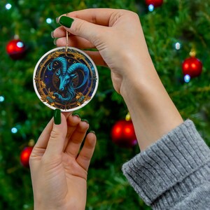 Capricorn Ceramic Ornament, Horoscope Gift, For Her & For Him Gift, Horoscope Signs Collection, Ceramic Ornament