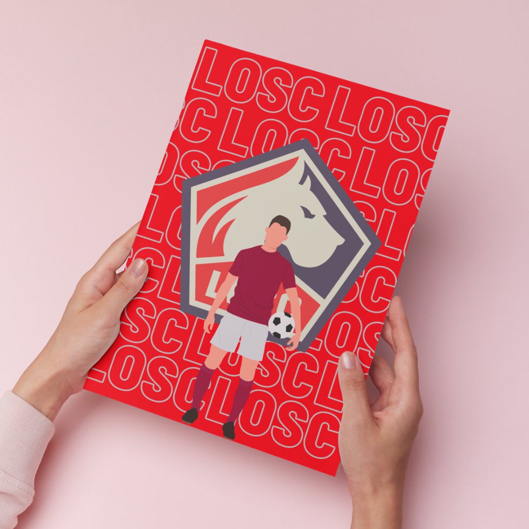 Lot De 6 Posters Officiels LOSC Lille - Affiches Club Français