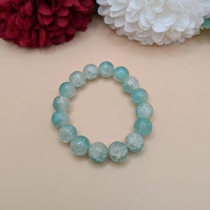 Aquamarin Edelstein Chip Armband März Geburtsstein, Kristallschmuck mit Birthstone Kristallen, Heilkristalle-Ideales Geburtstagsgeschenk für Sie