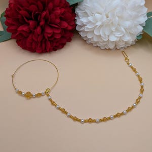 Indian Jewelry, Gold Plated Nose Ring, Clip On Nathni, Gold Nathni, Nose Stud, Nose String Nathni, Bridal Nath, Nose Hoop, Traditional Nath