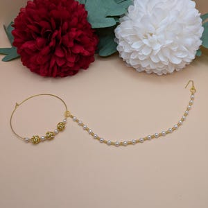 Indian Jewelry, Pearl Nose Ring, Clip On Nathni, Wedding Gold Nathni, Nose Stud, Nose String Nathni, Bridal Nath, Nose Hoop, Traditional Nat