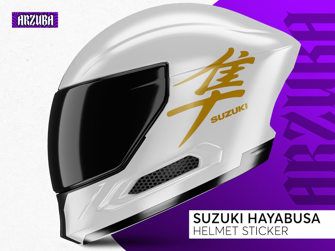 Set of 2 Suzuki Hayabusa Helmet Sticker, Hayabusa Helmet Decal Etsy