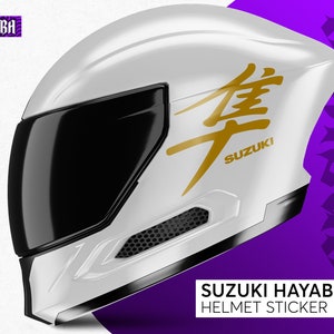Set of 2 Suzuki Hayabusa Helmet Sticker, Hayabusa Helmet Decal