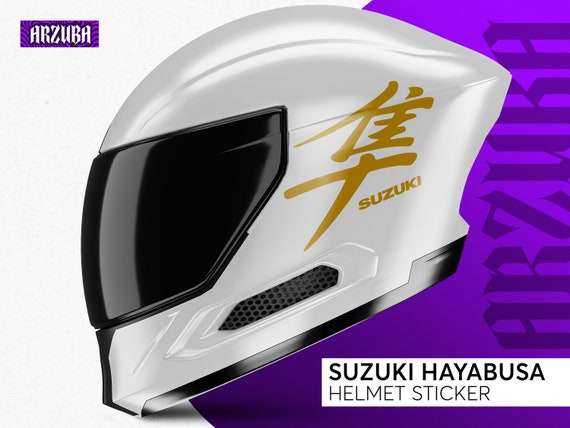 Set of 2 Suzuki Hayabusa Helmet Sticker, Hayabusa Helmet Decal 