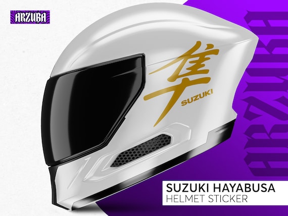 Set of 2 Suzuki Hayabusa Helmet Sticker, Hayabusa Helmet Decal 