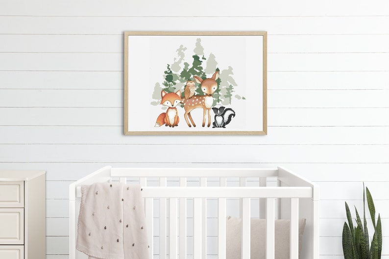 Woodland Animals Cross Stitch Pattern Nursery Baby Room Decor Instant ...