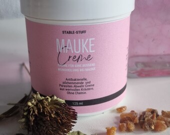 MAUKE Creme Wundcreme aus wertvollen Kräutern 125ml, DMSO & Zeolith - Antibakteriell, pilzhemmend und wehrt Parasiten ab. OHNE Chemie.