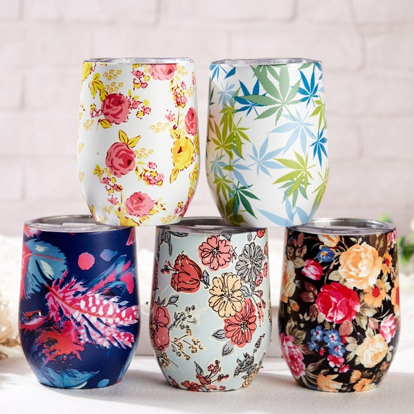 Spring Flowers Stainless Steel Wine Tumbler main image 1