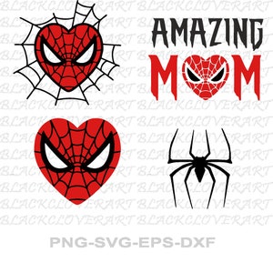 Spiderman Svg, Spiderman Face Heart Valentine's, Coração Svg, Mãe Svg, Arquivos de Corte para Cricut, Png, Eps