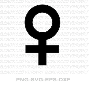 Symbol żeński Svg Symbol żeński Płeć Clipart. Komercyjne użycie Svg Dxf Eps Png Jpg Pliki Natychmiastowe pobieranie dla Cricut, Silhouette, Glowforge