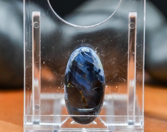 Pietersite, Blue Oval Cabochon | Natural Gemstone | 26.3X13X5.4Mm | Wire Wrapping Design