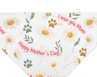 Dog Mom Gift | Dog Bandana for Mom | Dog Clothes | Mothers Day Pet Accessory | Unique gift for Dog Mom Dog Themed Mothers day gift from Dog
