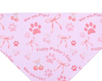 Dog Mom Gift | Dog Bandana for Mom | Dog Clothes | Mothers Day Pet Accessory | Unique gift for Dog Mom Dog Themed Mothers day gift from Dog