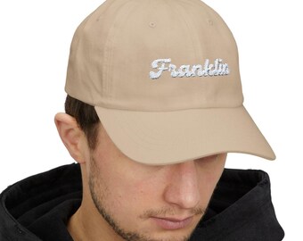 Embroidered Franklin, TN Dad Hat - Classic Cap for Men, Adjustable Baseball Cap, Vintage Style Headwear, Father&#39;s Day Gift, Retro Dad Cap