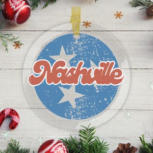 Nashville Glass Ornament, Tennessee Urlaub Dekor