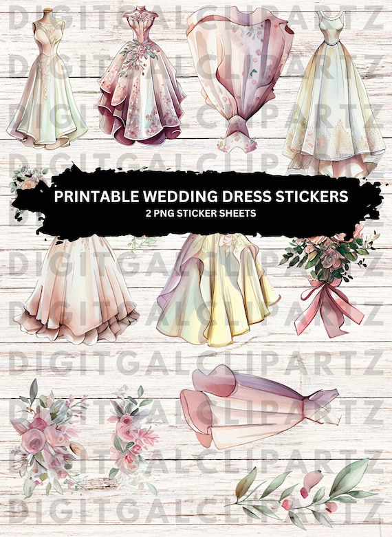 Wedding dress stickers | Beachweddingtips.com