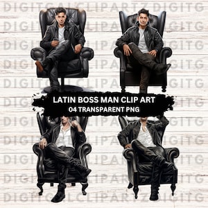 Latin Boss Man Clip Art - 04 Transparent PNG files - Digital Download - Graphics Download - Latin Man Clip Art Hispanic Man Clip Art - 1245