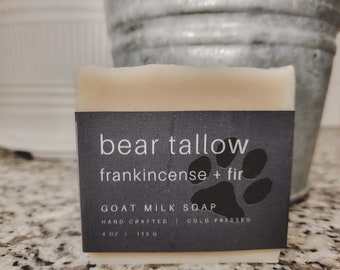 Bear Tallow + Frankincense & Fir Goat Milk Soap