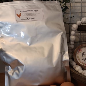 BULK EGG POWDER | 1 lb freeze dried eggs | 36 free range eggs | 16 oz