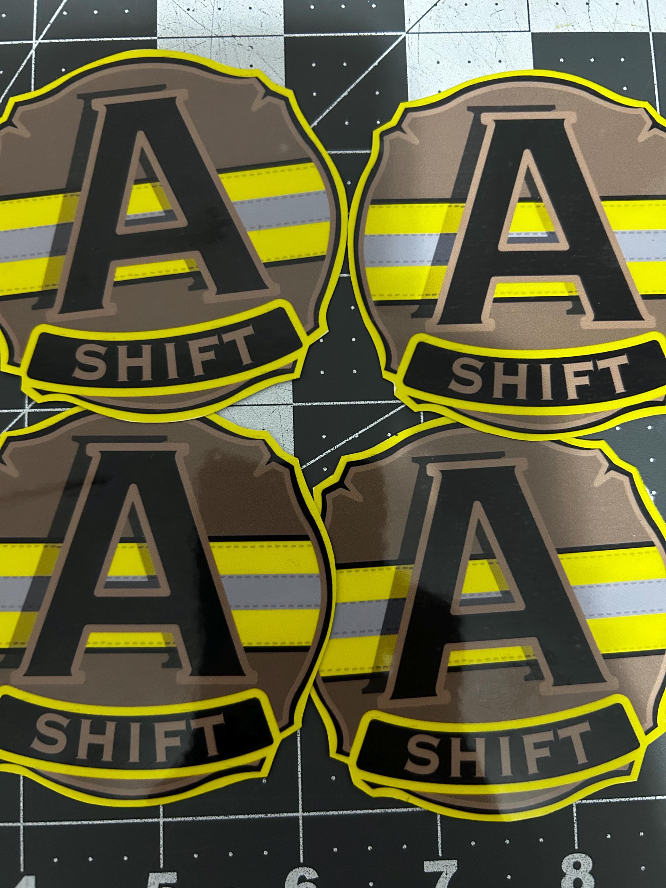 4 Pack of A, B, or C Shift Stickers - Etsy