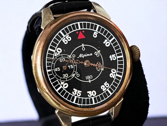 Alpina Pocket Converted Watch Swiss Antique Rare … - image 3