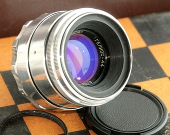 Helios 44 2/58mm Silver Lens with 13 Blades for M39/M42 SLR Cameras - Compatible with Zenit, Nikon, Sony, Canon