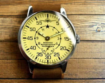 Pobeda Pilot Watch Soviet Military Rare Antique Old Retro Mechanical